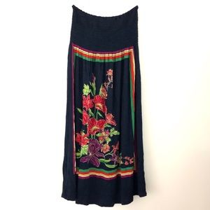 Botanical stretch knit dress